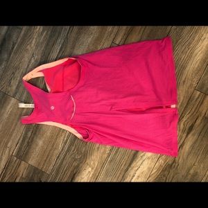 Lululemon open back pink workout top